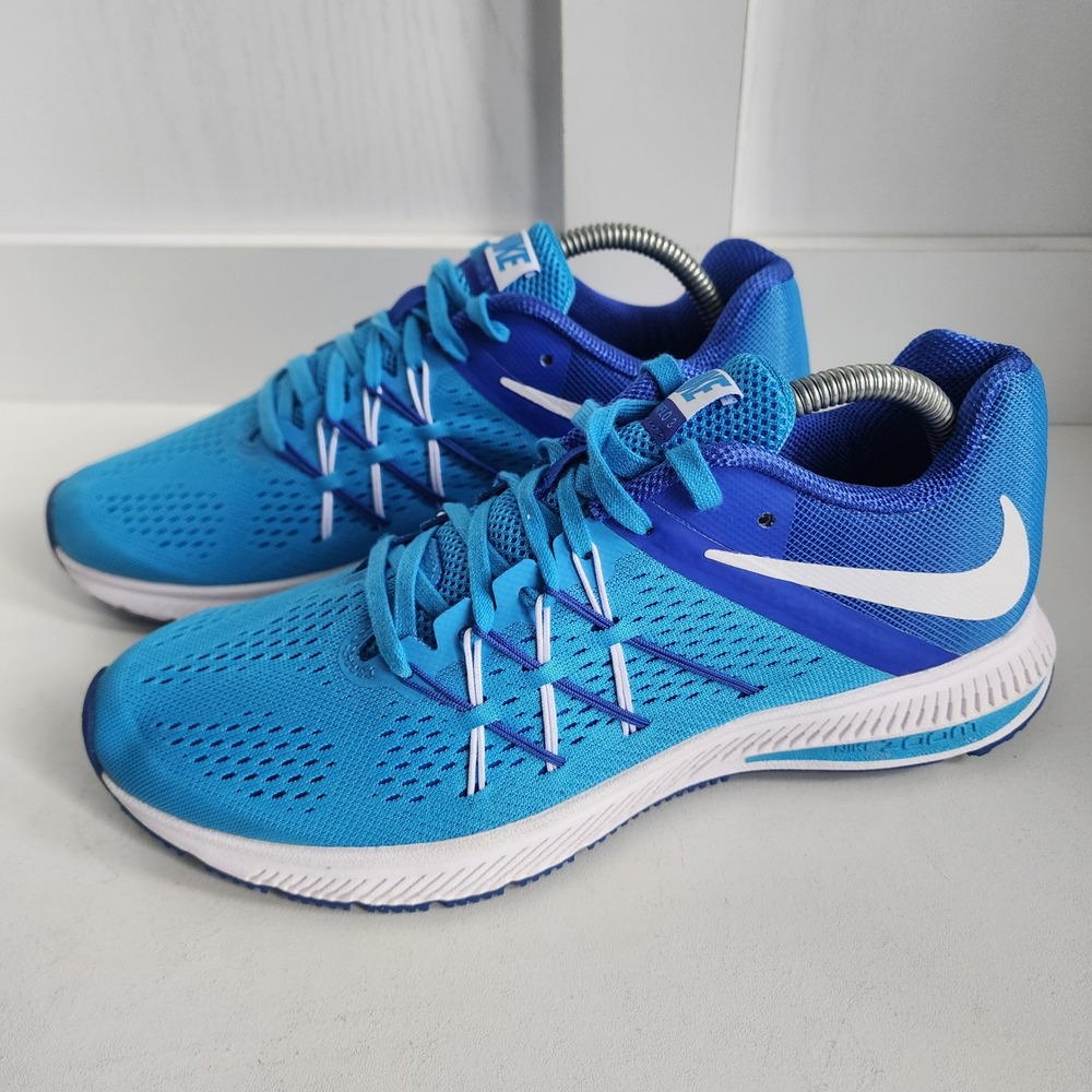 Nike Zoom Winflo 3 Blue White Running Shoes Women 9.5 Sneaker New w Flaw *Read*